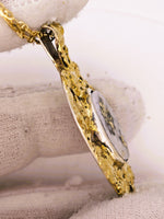 Alaskan 22K Gold Nugget Gold Quartz Pendant
