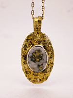 Alaskan 22K Gold Nugget Gold Quartz Pendant