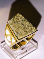14K Gold Quartz & Opal Signet Ring