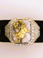 10K Two-Tone Yellow & White Gold, 16to1 mine Gold in Quartz Ring