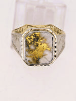 10K Two-Tone Yellow & White Gold, 16to1 mine Gold in Quartz Ring