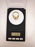 10K Two-Tone Yellow & White Gold, 16to1 mine Gold in Quartz Ring