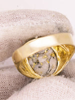 10K Alaskan Gold in Quartz Signet Ring