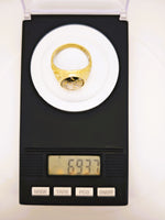 10K Alaskan Gold in Quartz Signet Ring