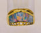 14K Kabana Style Australian Opal Diamond Tiara Crown Ring