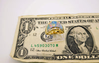 14K Kabana Style Australian Opal Diamond Tiara Crown Ring