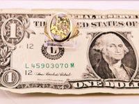 22K Gold in Quartz Signet Ring - 16to1 Mine - GEM