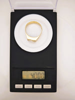 Vintage 10K Floral Gold Quartz Signet Ring