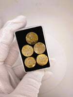 5 x Round Colorado Gold Quartz Parcel - 32.32cts