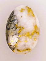 23.83ct Gympie Australia mine Gold Quartz & Platinum Cabochon