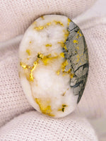 23.83ct Gympie Australia mine Gold Quartz & Platinum Cabochon