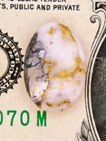 23.83ct Gympie Australia mine Gold Quartz & Platinum Cabochon