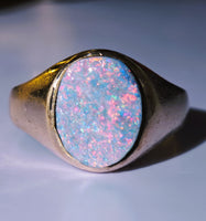 Antique 10K Australian Boulder Opal Ring