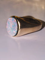 Antique 10K Australian Boulder Opal Ring