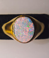 Antique 10K Australian Boulder Opal Ring