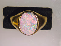 Antique 10K Australian Boulder Opal Ring