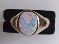 Antique 10K Australian Boulder Opal Ring