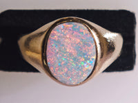 Antique 10K Australian Boulder Opal Ring