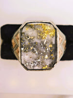 Antique 14K Two-Tone Gold Colorado Gold Quartz Ring