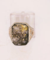 Antique 14K Two-Tone Gold Colorado Gold Quartz Ring