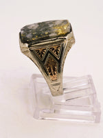 Antique 14K Two-Tone Gold Colorado Gold Quartz Ring