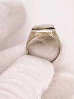 Antique 14K Two-Tone Gold Colorado Gold Quartz Ring