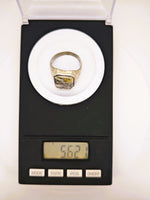 Antique 14K Two-Tone Gold Colorado Gold Quartz Ring