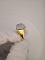 Antique 10K Australian Boulder Opal Ring