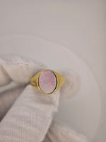 Antique 10K Australian Boulder Opal Ring
