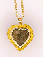 14K Alaskan Gold Quartz Nugget Pendant