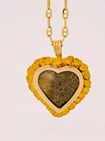 14K Alaskan Gold Quartz Nugget Pendant