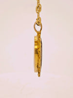 14K Alaskan Gold Quartz Nugget Pendant