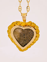 14K Alaskan Gold Quartz Nugget Pendant