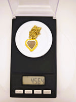 14K Alaskan Gold Quartz Nugget Pendant