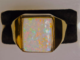 10K Solid 2.10ct Australian Coober Pedy Opal Ring