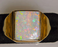 10K Solid 2.10ct Australian Coober Pedy Opal Ring