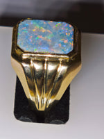 Vintage 10K Australian Boulder Opal Ring