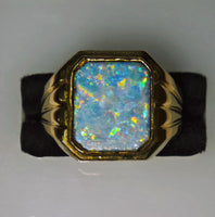 Vintage 10K Australian Boulder Opal Ring