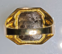 Vintage 10K Australian Boulder Opal Ring
