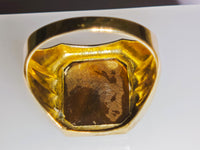 Vintage 10K Australian Boulder Opal Ring
