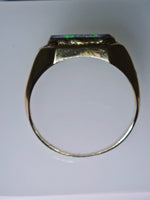 Vintage 10K Australian Boulder Opal Ring