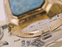 Vintage 10K Australian Boulder Opal Ring