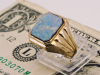 Vintage 10K Australian Boulder Opal Ring