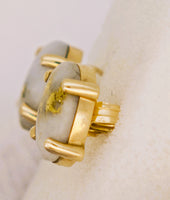14K Oval Gold Quartz Earrings 16:1 Mine