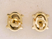 14K Oval Gold Quartz Earrings 16:1 Mine