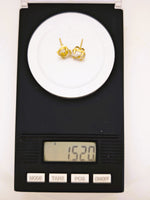 14K Oval Gold Quartz Earrings 16:1 Mine
