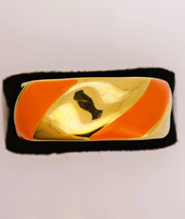 14K Milor Italy Twist Enamel Ring