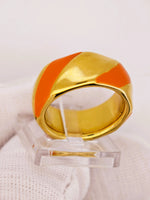 14K Milor Italy Twist Enamel Ring