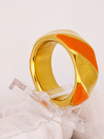 14K Milor Italy Twist Enamel Ring