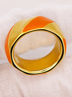 14K Milor Italy Twist Enamel Ring